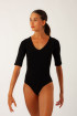 Temps Danse Black Maddy half sleeves leotard