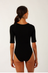 Temps Danse Black Maddy half sleeves leotard