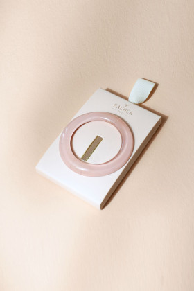 Barrette ronde Bachca ivoire