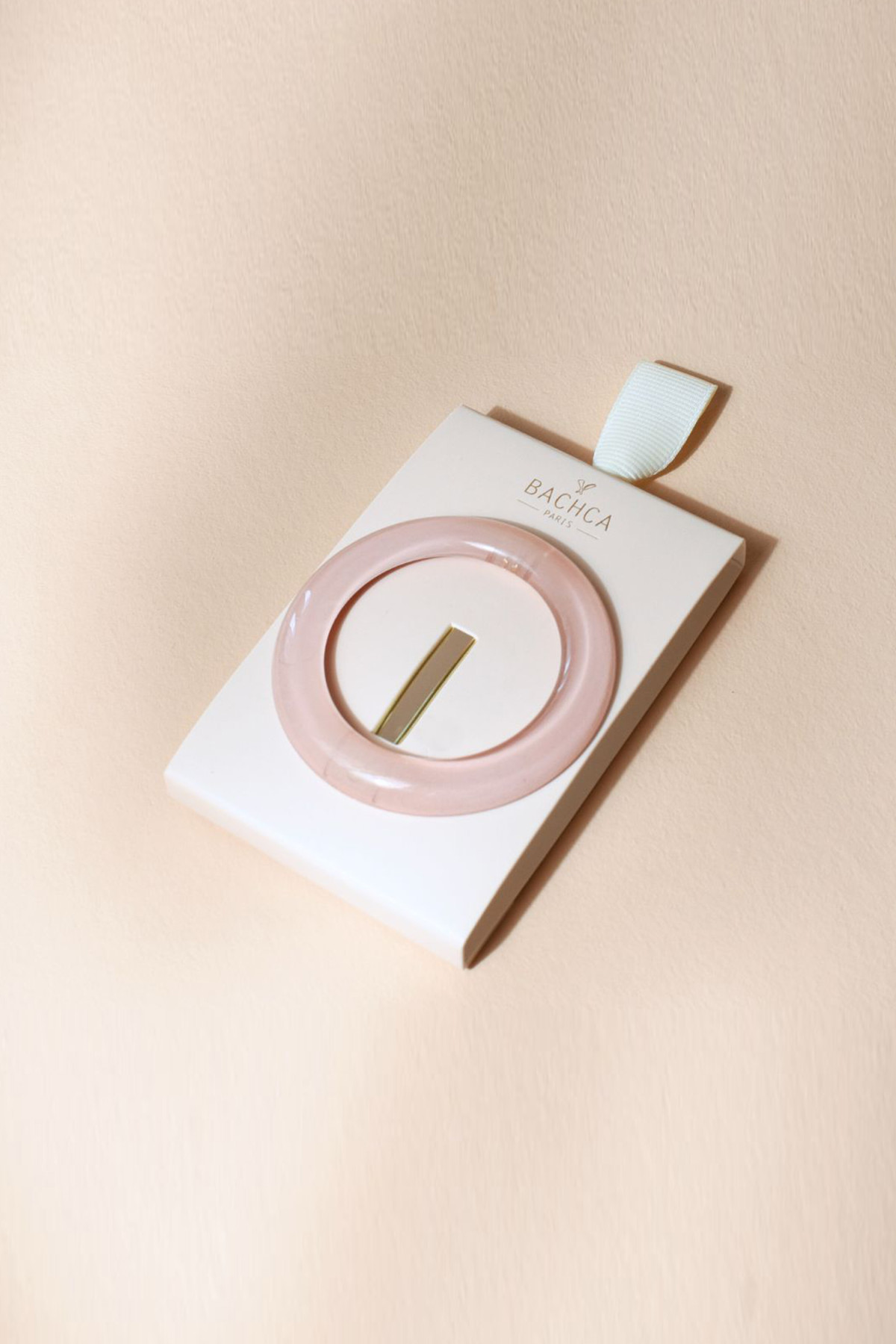 Barrette ronde Bachca ivoire