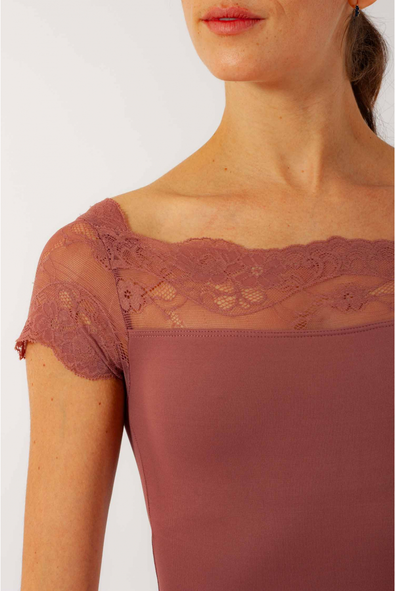 Gaynor Minden Saraband dusty mauve leotard
