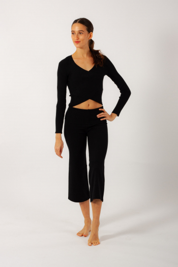 Capezio black mesh 7/8 pants
