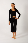 Capezio black mesh 7/8 pants