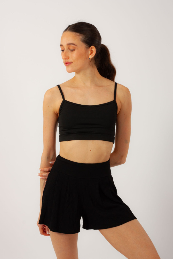 Short côtelé 2 en 1 Roxane Temps Danse noir