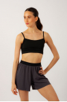 Grey wide shorts Temps Danse Gema