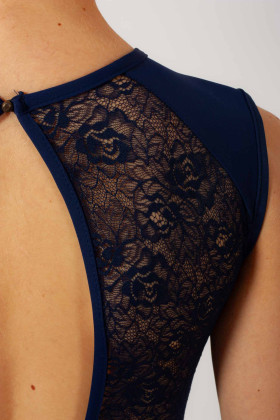 Ballet Rosa navy lace women leotard