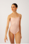 Pink lace leotard with thin straps Intermezzo