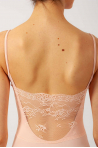 Pink lace leotard with thin straps Intermezzo