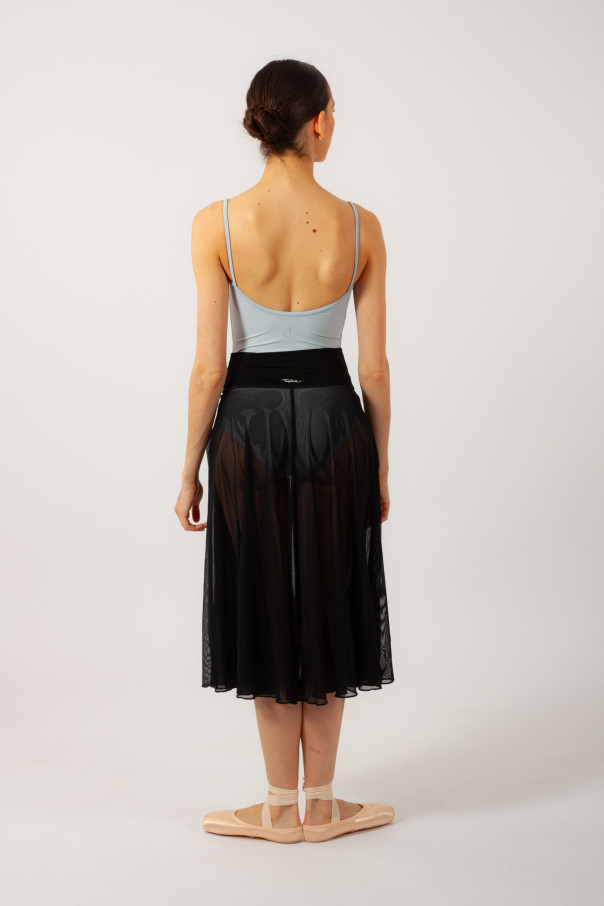 Black long skirt with wide belt Dorothy Temps Danse