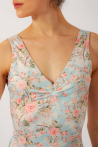 Diana Mara Dancewear blue / pink floral leotard