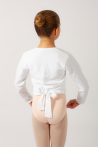 Repetto white fleece wrap-over top D105