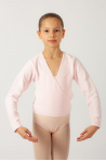 Repetto pale pink fleece wrap-over top D105