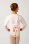 Repetto pale pink fleece wrap-over top D105