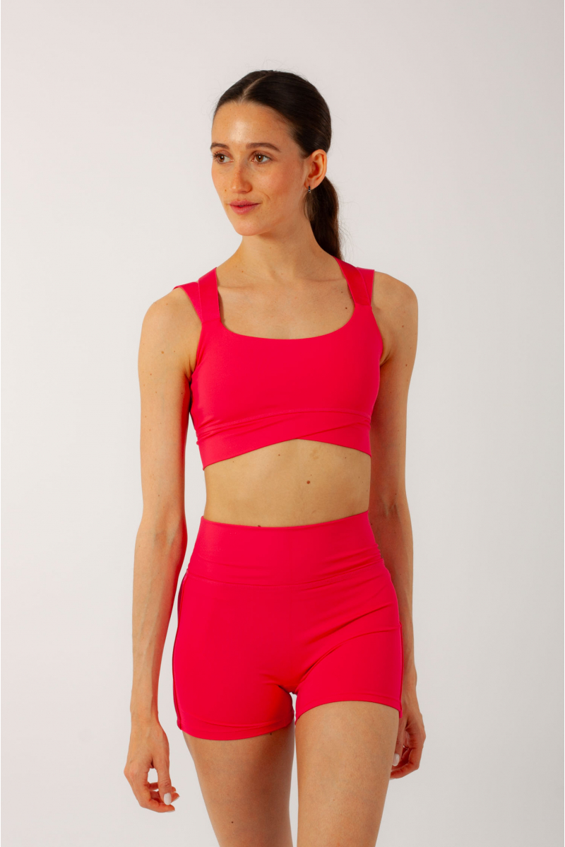 Mirella M683L high waist shorts pink