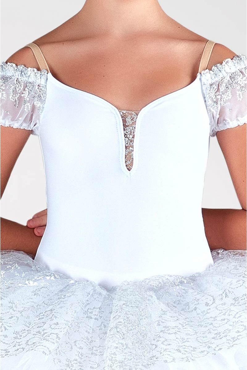 Tutu plateau white and silver T526 Harmony