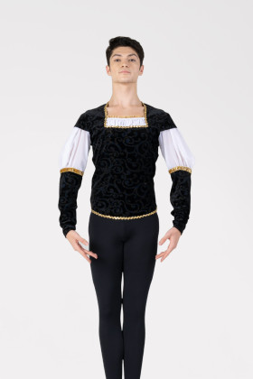 Chemise travaillée en velours 