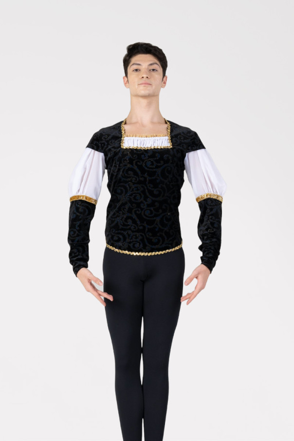 Chemise travaillée en velours 