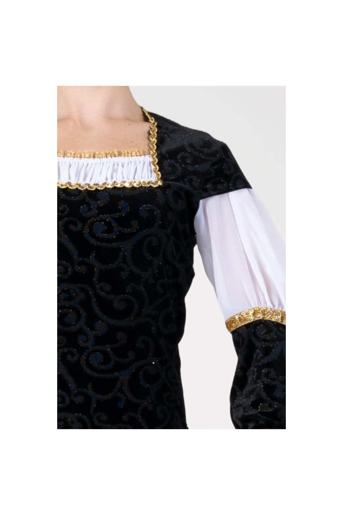 Chemise travaillée en velours 