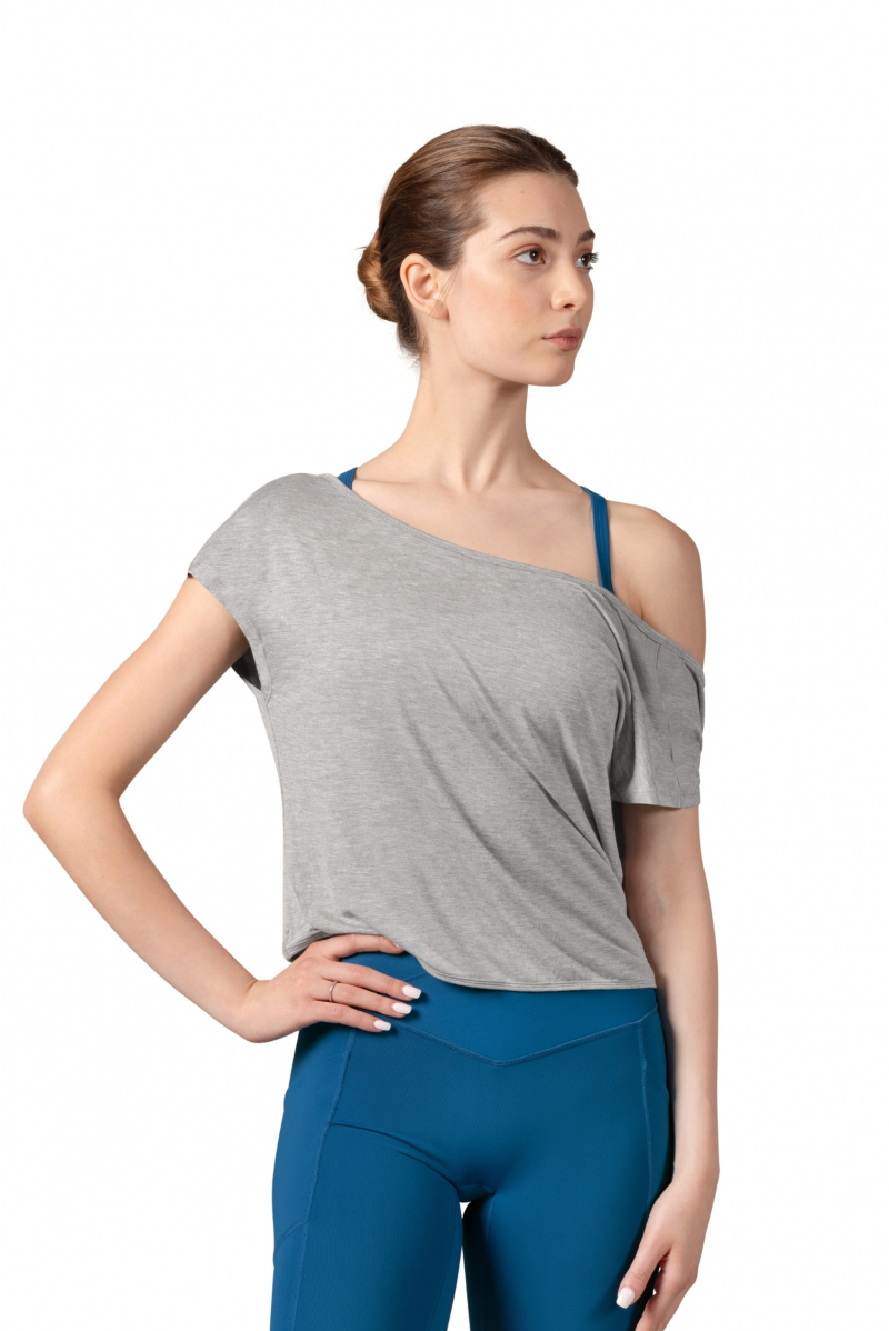 T-shirt court dos nu Z3362 Bloch gris