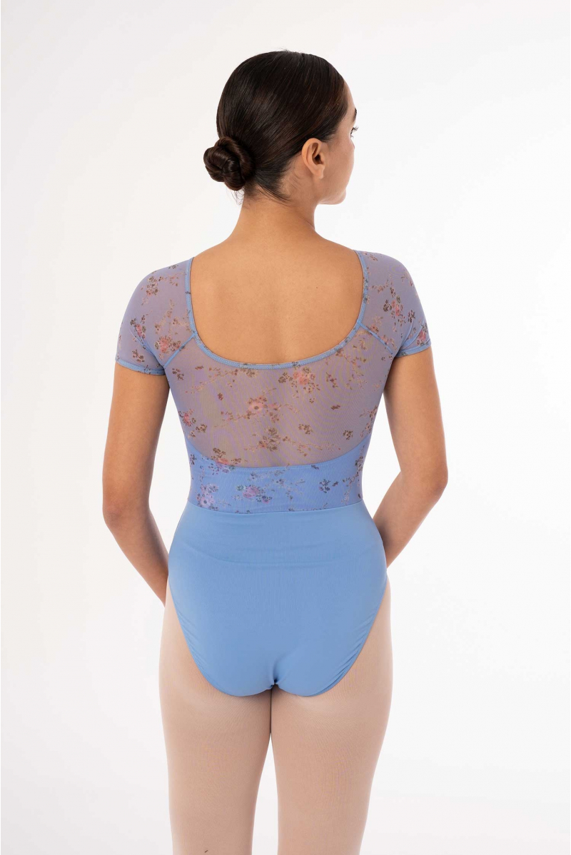 Floral leotard 31709 Intermezzo light blue