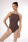 Leotard with wide straps 31707 Intermezzo taupe