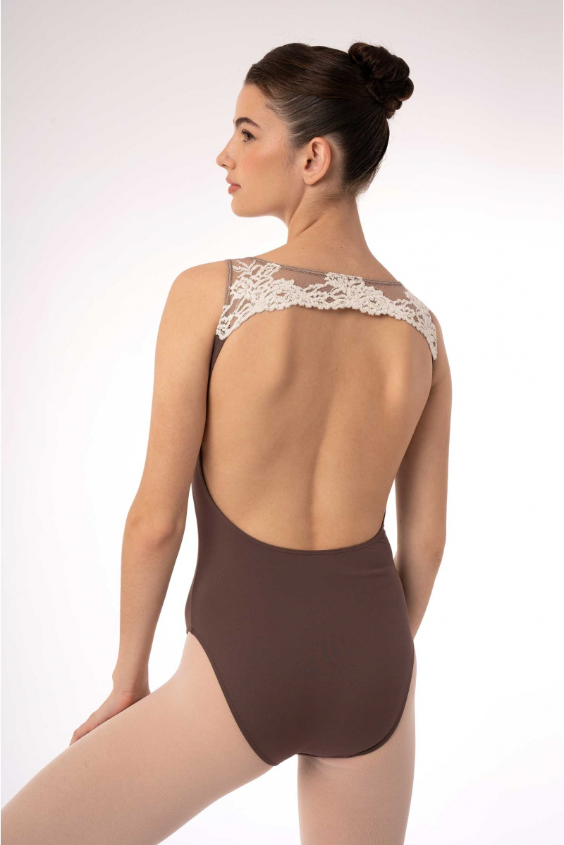 Leotard with wide straps 31707 Intermezzo taupe