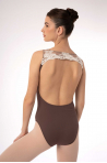 Leotard with wide straps 31707 Intermezzo taupe