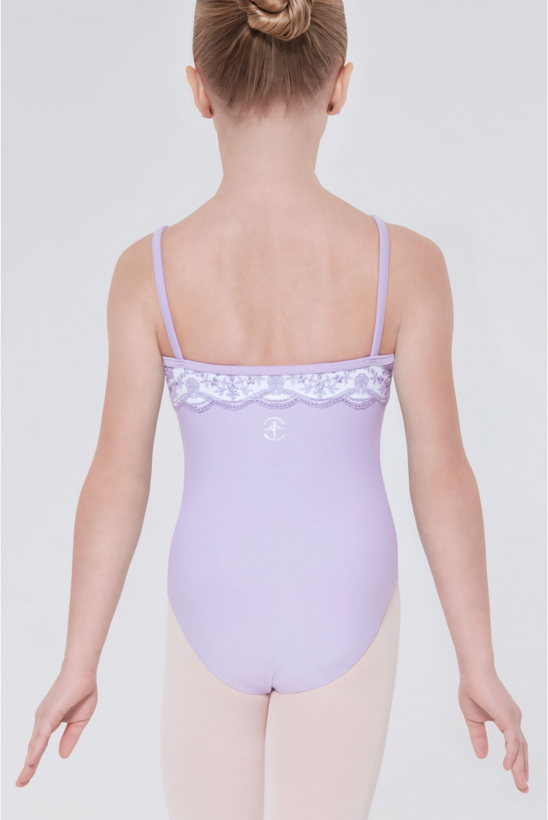 Justaucorps fille Eterna Wear Moi lilac et blanc