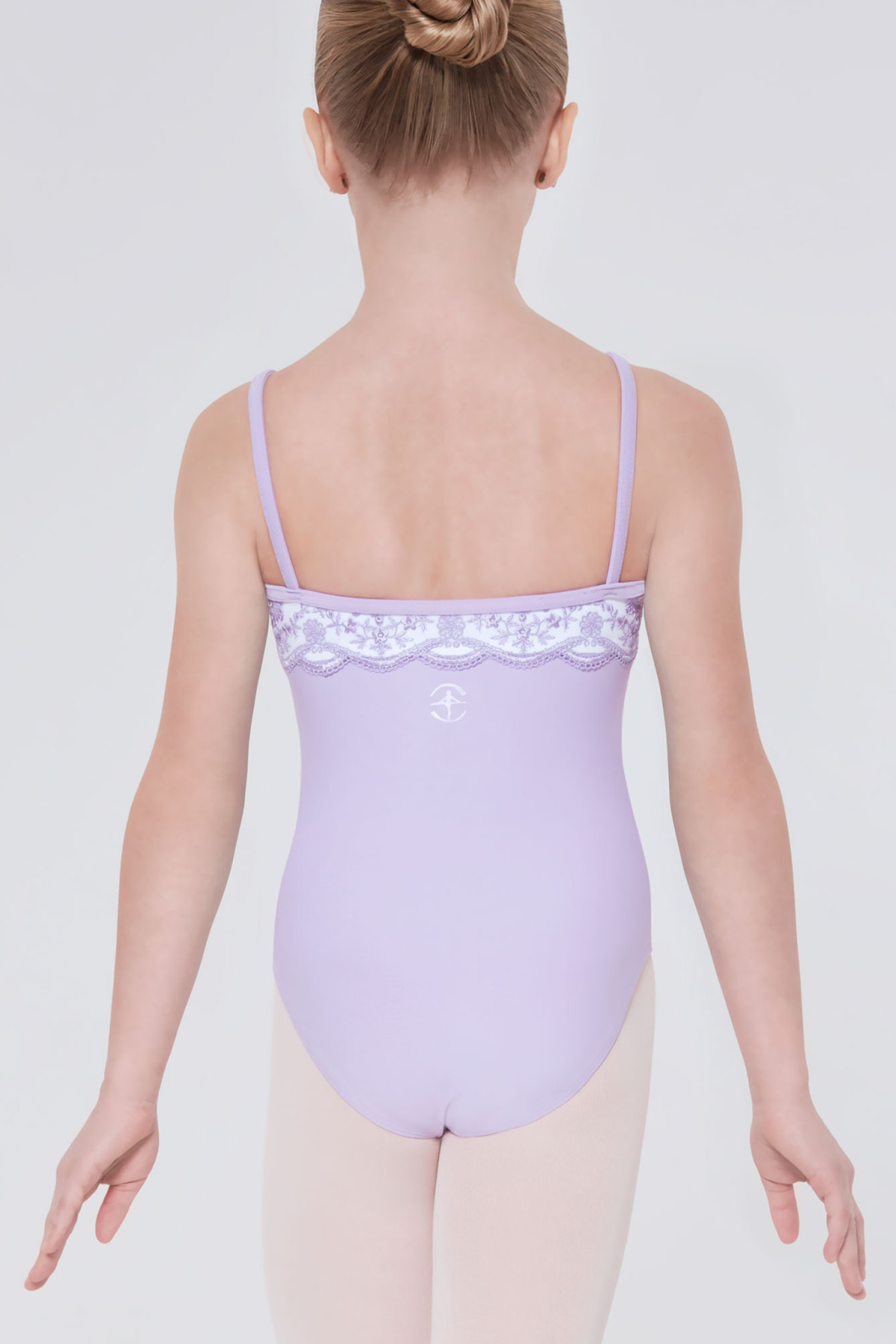 Justaucorps fille Eterna Wear Moi lilac et blanc