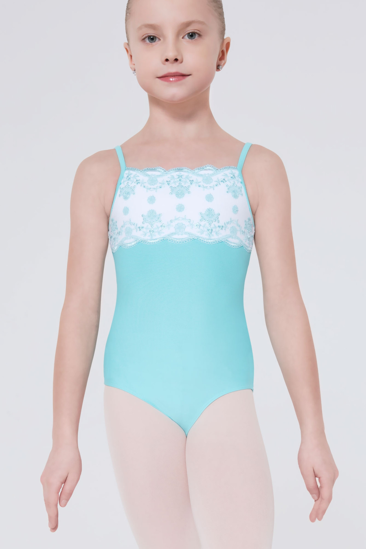 Justaucorps fille Eterna Wear Moi pacific et blanc