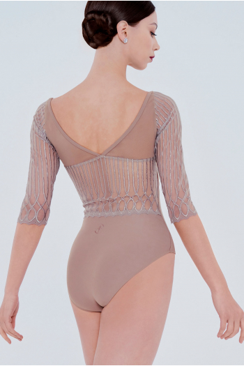 Nerea Wear Moi mocha long-sleeved leotard