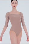 Nerea Wear Moi mocha long-sleeved leotard