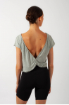 T-shirt court dos nu Z3362 Bloch gris