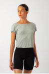 Short backless t-shirt Z3362 Bloch grey