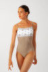 Eterna Wear Moi moka and white leotard