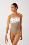 Eterna Wear Moi moka and white leotard
