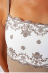 Eterna Wear Moi moka and white leotard
