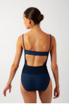 Leotard thin straps Colette Wear Moi navy