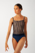Leotard thin straps Colette Wear Moi navy