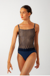 Leotard thin straps Colette Wear Moi navy