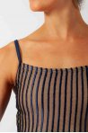Leotard thin straps Colette Wear Moi navy