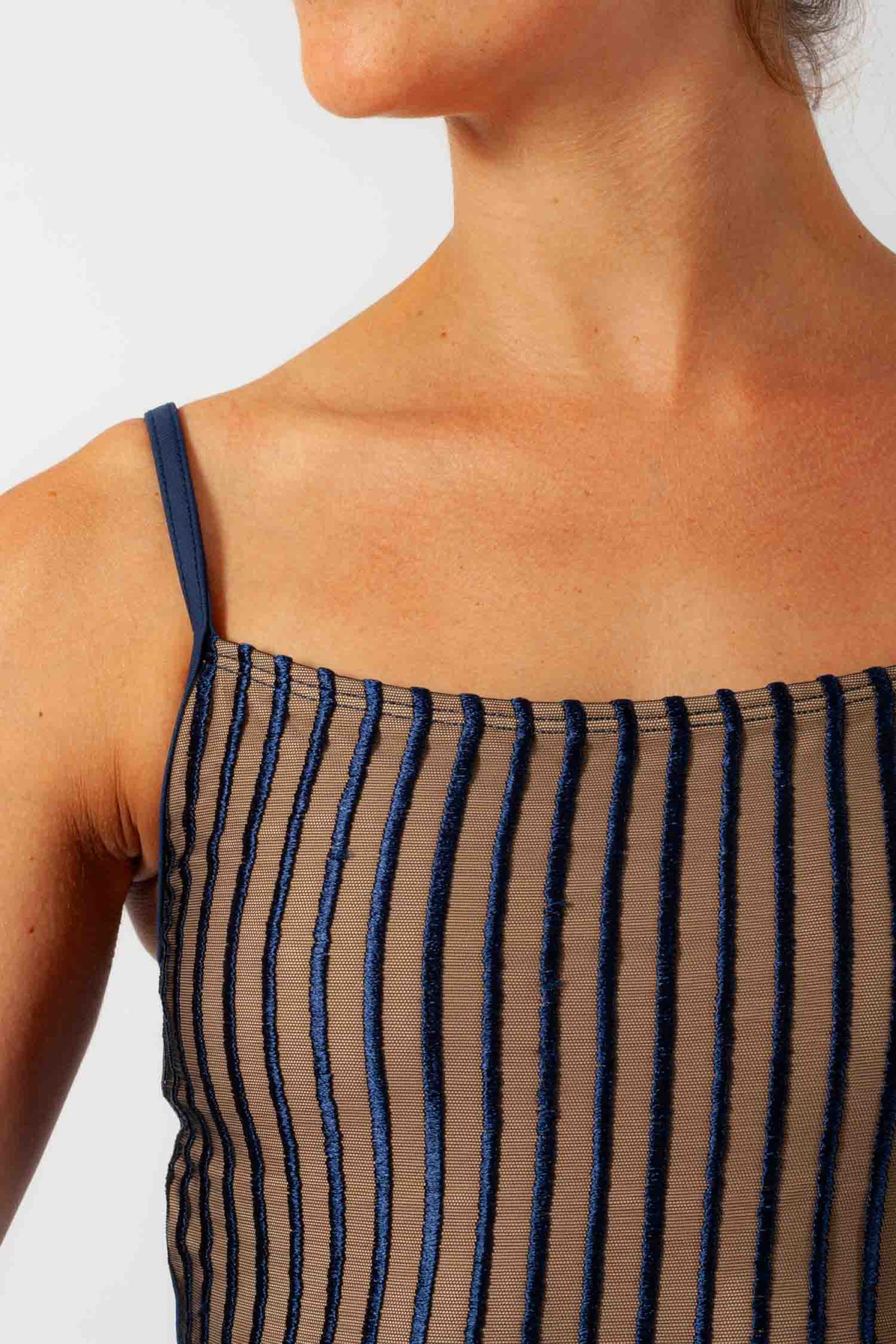 Leotard thin straps Colette Wear Moi navy