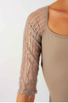 Nerea Wear Moi mocha long-sleeved leotard