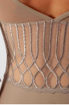 Nerea Wear Moi mocha long-sleeved leotard