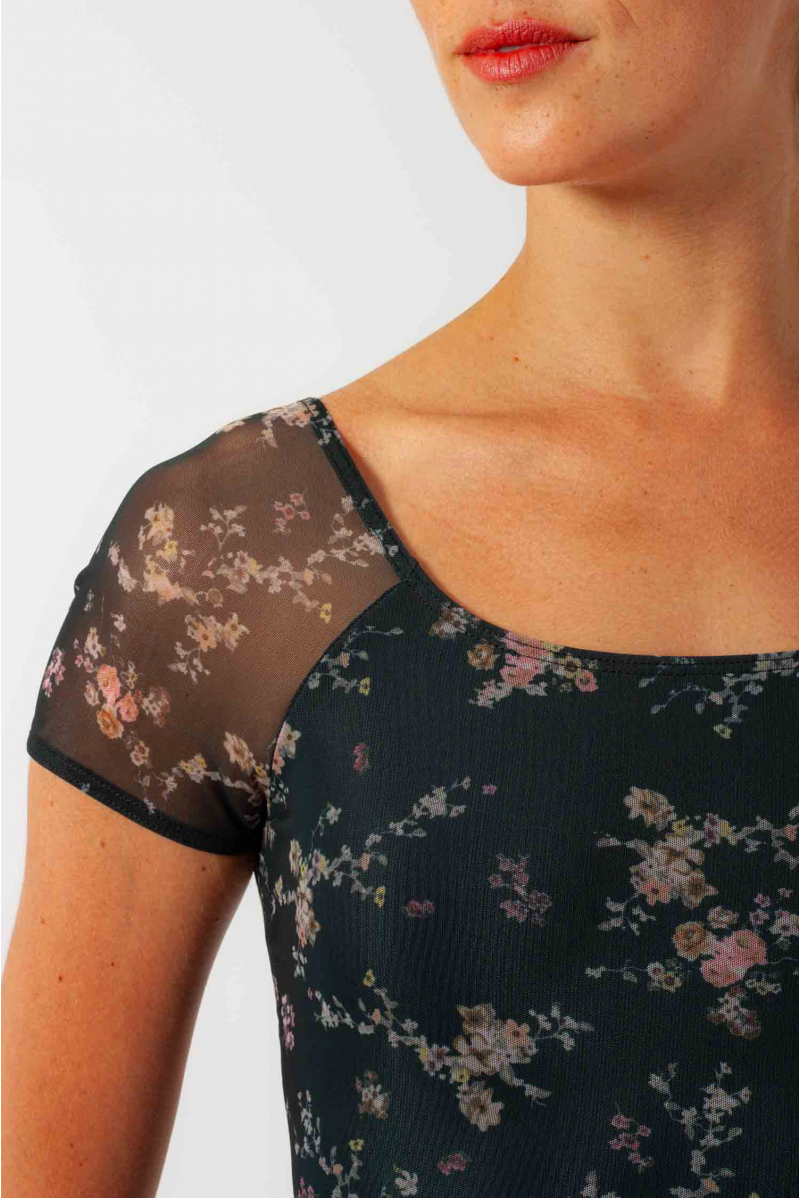 Floral leotard 31709 Intermezzo black