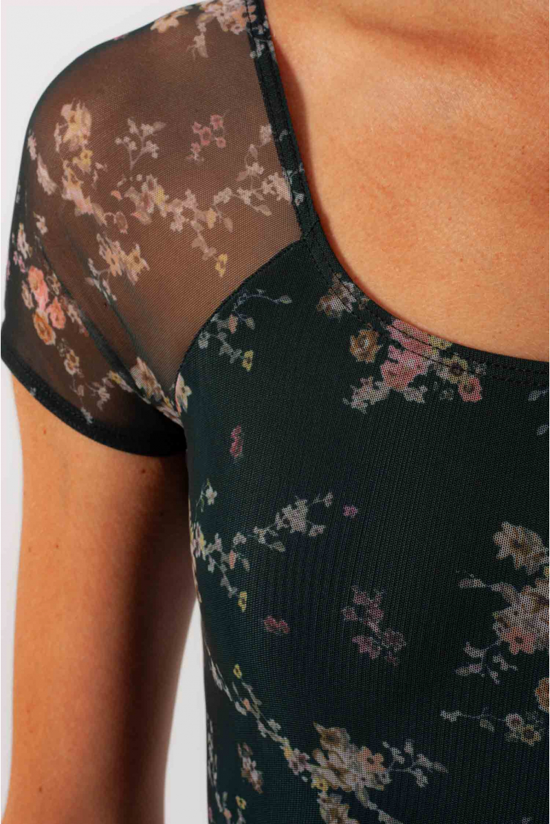Justaucorps floral 31709 Intermezzo noir