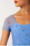 Floral leotard 31709 Intermezzo light blue