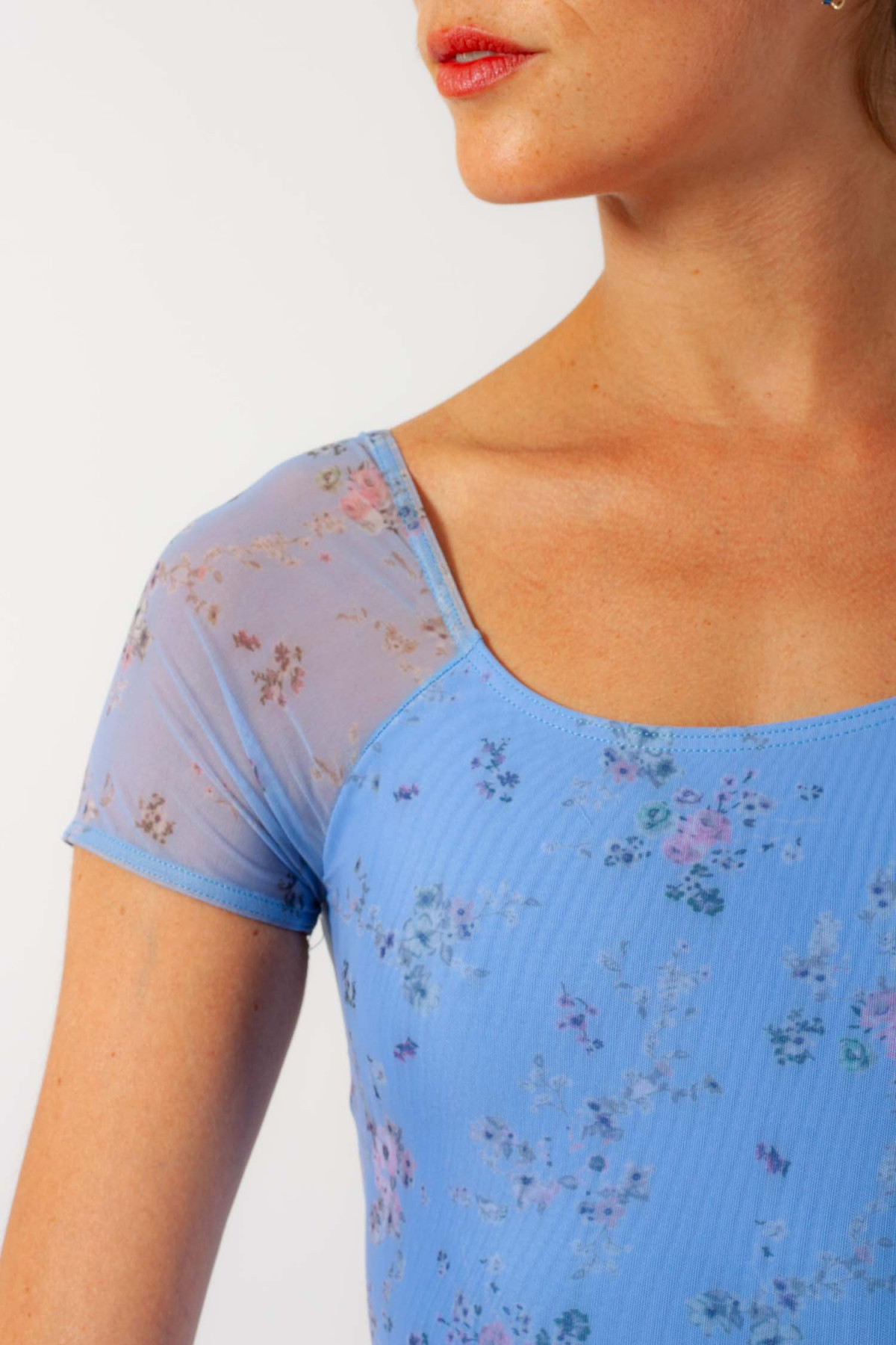 Justaucorps floral 31709 Intermezzo bleu
