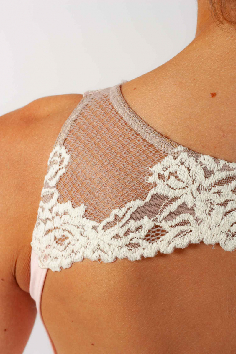 Justaucorps bretelles larges 31707 Intermezzo rose