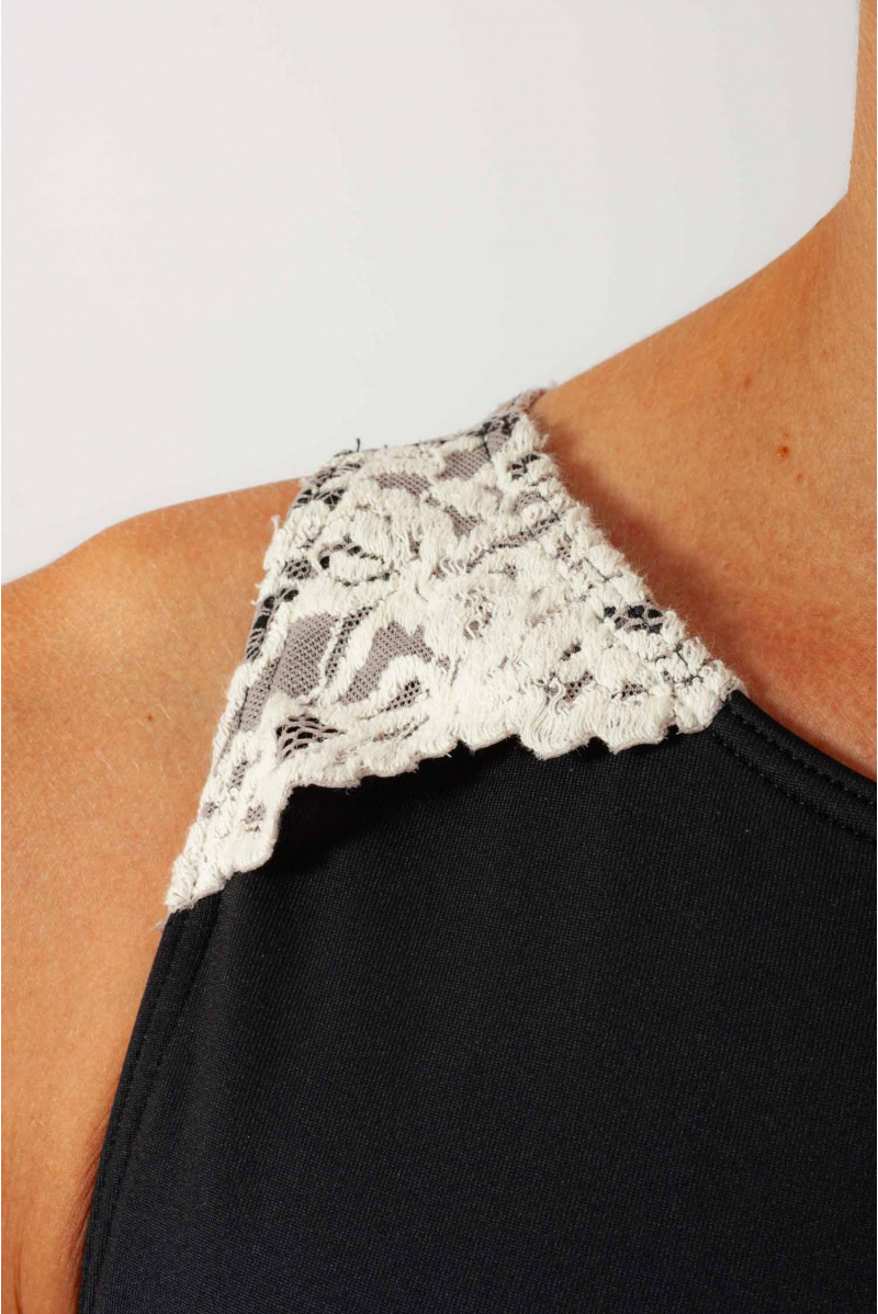 Leotard with wide straps 31707 Intermezzo black